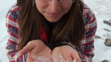 Carmen Braden - holding Candle Ice full body