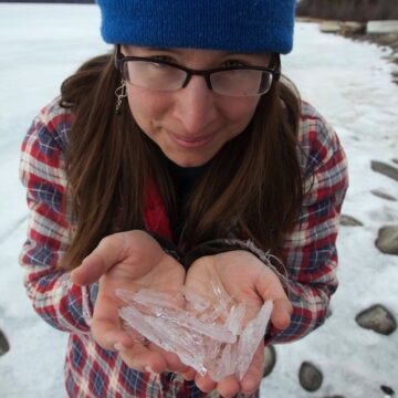 Carmen Braden - holding Candle Ice full body