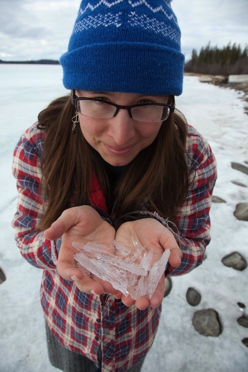 Carmen Braden - holding Candle Ice full body